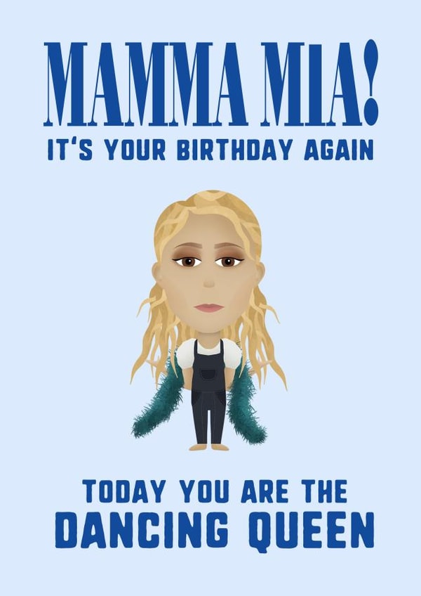 Mamma Mia Birthday Card created by Courtney