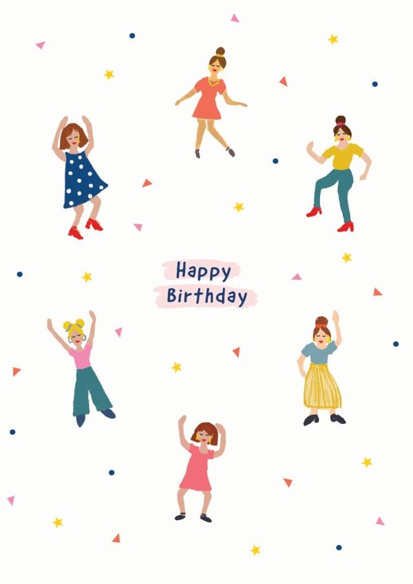 dance dancing Birthday Card 21833 created by Zoe May Designs