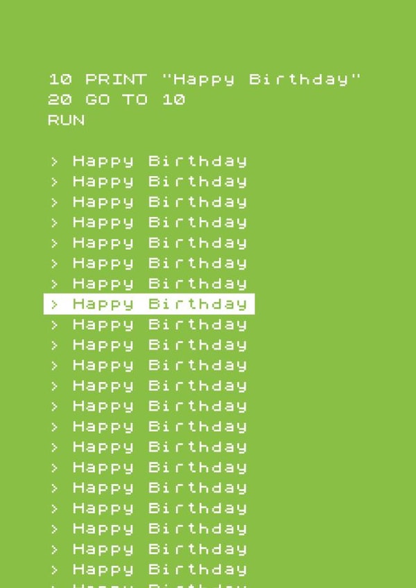 geek geeky Birthday Card 21251 created by Matt Facer