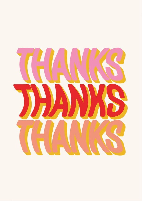 groovy thanks thanks thanks Thank You Card 21934 created by Rose Elliott