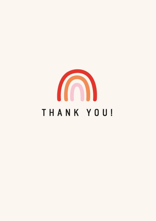 contemporary minimal Thank You Card 21937 created by Rose Elliott