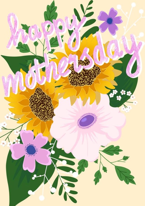 pretty cute Mothers Day Card 45114 created by Fiesta de Papel