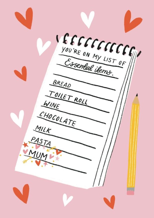 essential essential items Mothers Day Card 48338 created by Jennifer Protheroe