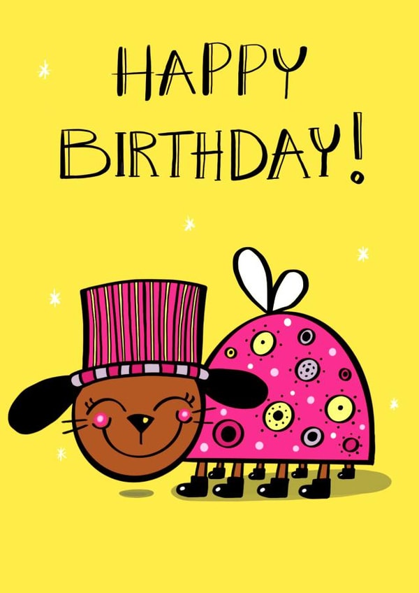 ladybug bug Birthday Card 21942 created by Claire Vessey Art
