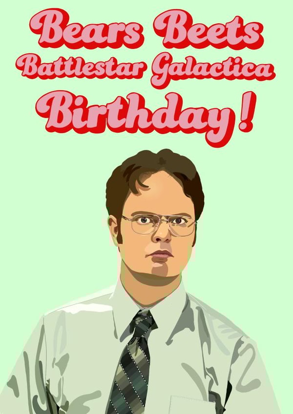 Dwight Schrute The office Birthday Card 21131 created by Alexa Makes Cards