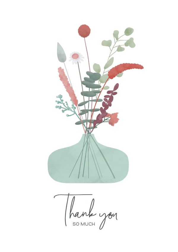 flowers generic Thank You Card 11827 created by Evie Garnett Designs