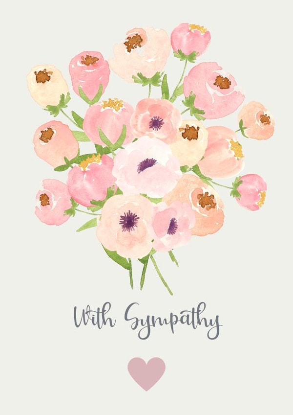 Floral sympathy card created by Love Gifts