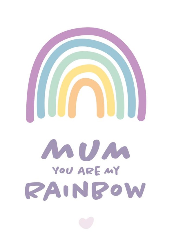 mum rainbow Mothers Day Card 47958 created by Bullar Designs