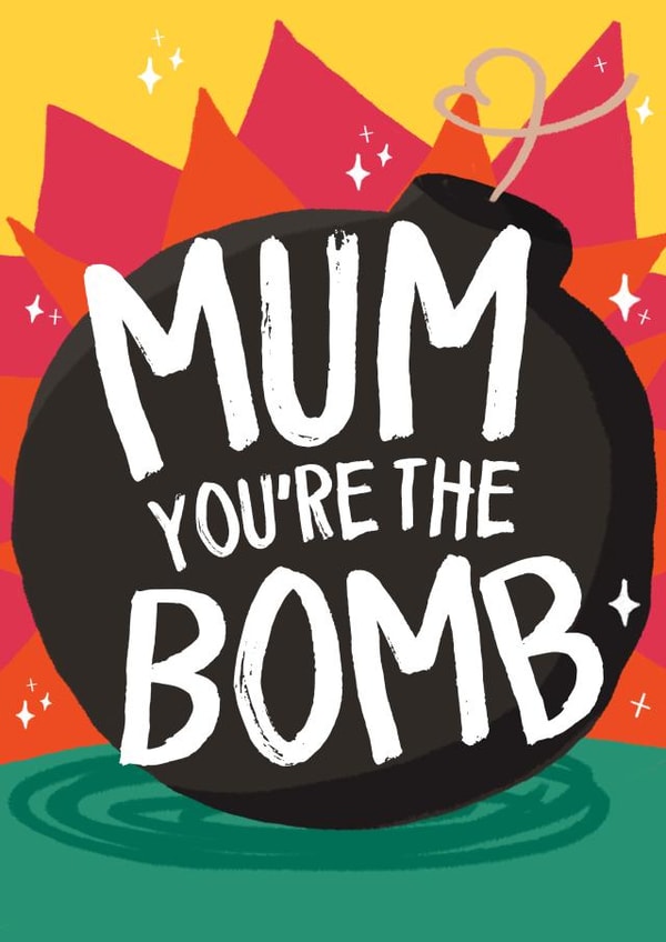 mum the bomb Mothers Day Card 10919 created by Wild Card