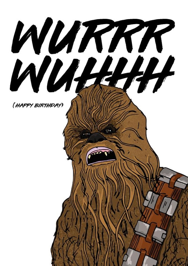 chewbacca card chewy card Card 47993 created by Freckle & Specs