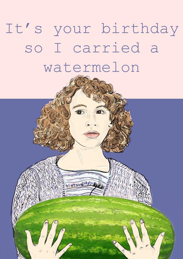 Funny Birthday Card - Dirty Dancing - I Carried A Watermelon created by Holly.Ruanne.Draws