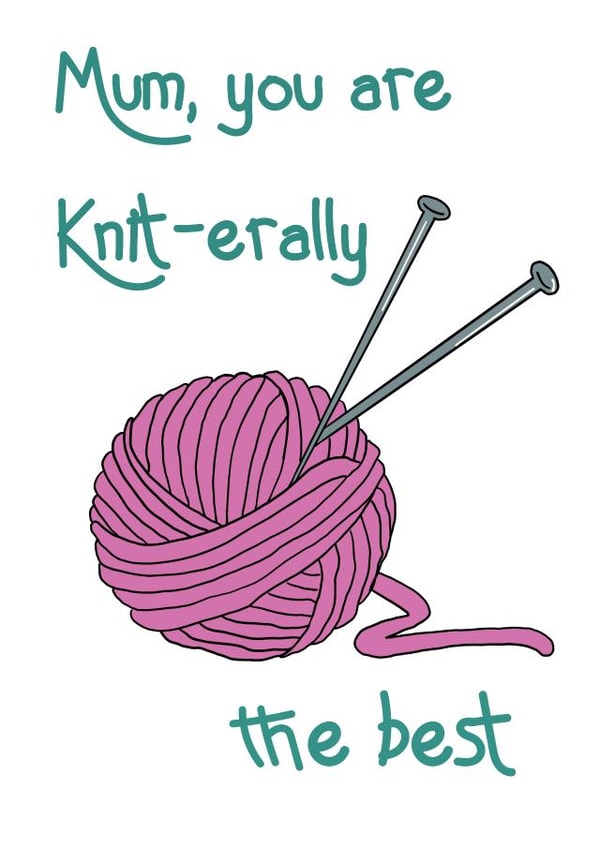 knit knitting Mothers Day Card 18849 created by Sara Fortune