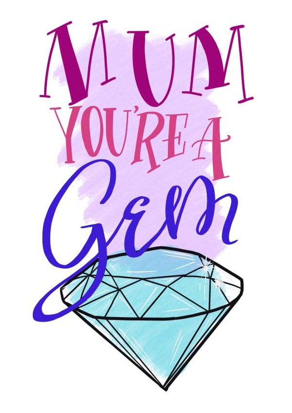 gem gemstone Mothers Day Card 17179 created by Claire Legg