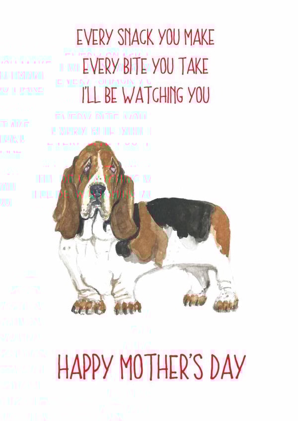 snack dog Mothers Day Card 14250 created by Sarah Maddox