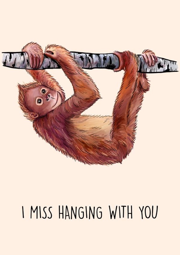 animal monkey Send A Smile Card 20831 created by Poppy & Mabel 