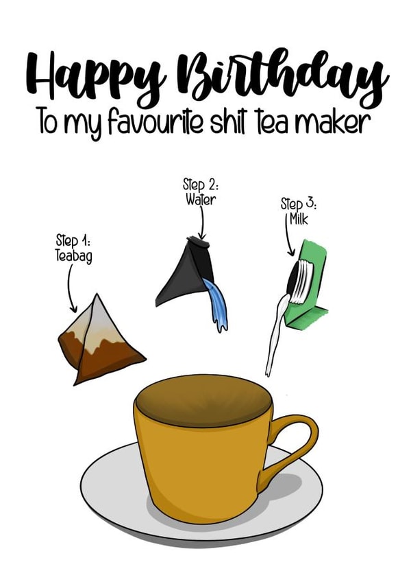 cup of tea tea Birthday Card 16287 created by Hannah  Ballantine 