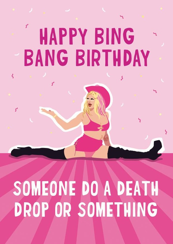 Bimini Bon Boulash Bing Bang Birthday Death Drop card created by Mythokell