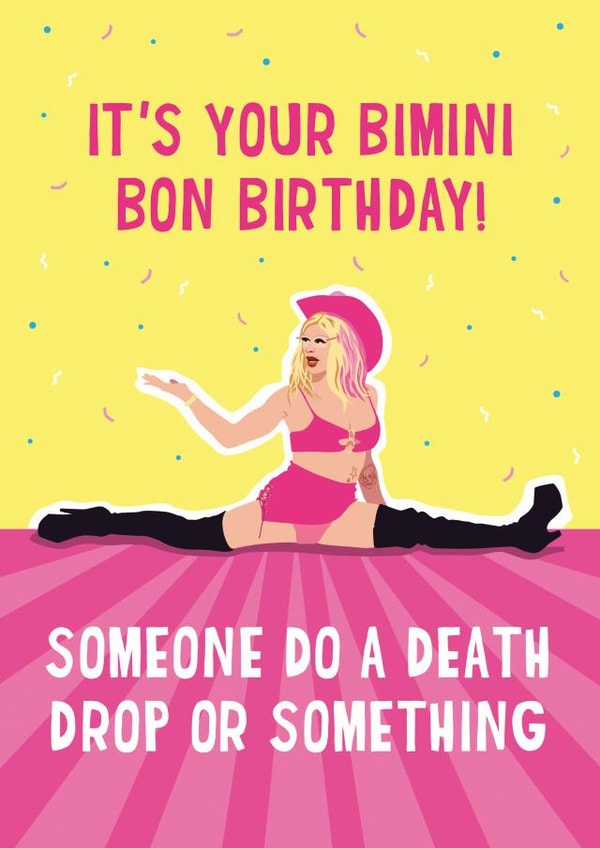 Bimini Bon Boulash Drag Queen Birthday card created by Mythokell