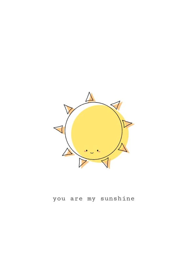 you are my sunshine sun Love & Friendship Card 21573 created by Ellie
