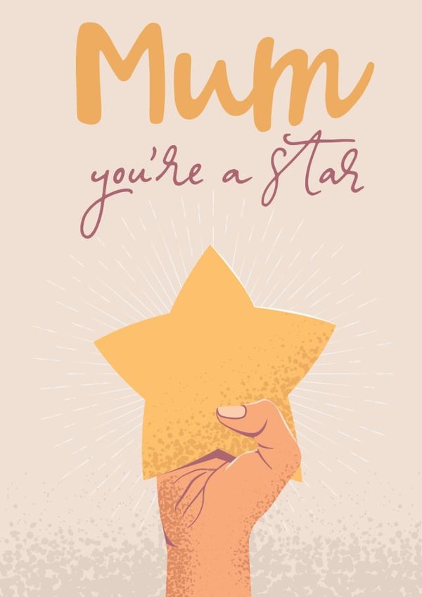 star hand Mothers Day Card 33818 created by Family Designs