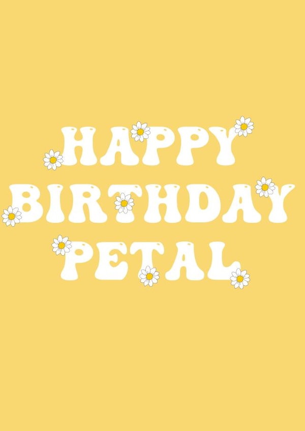 petal nickname Birthday Card 21890 created by Charlotte Webb