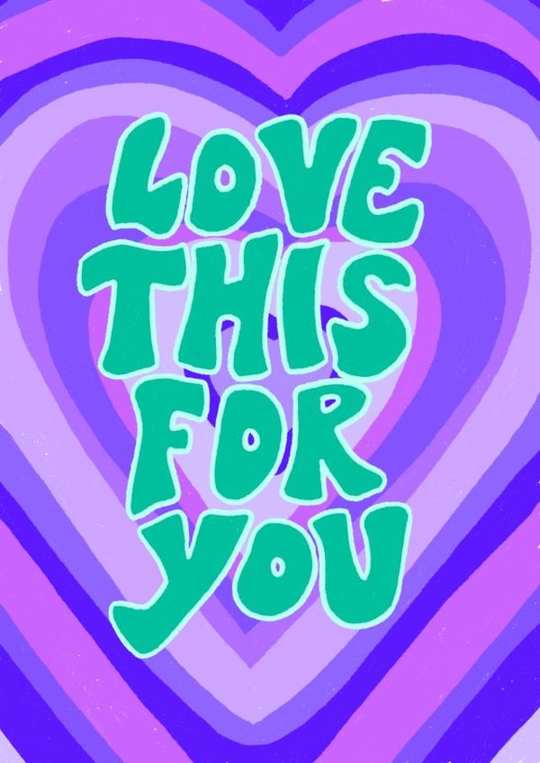 groovy hearts Congratulations Card 21962 created by Jellie Store