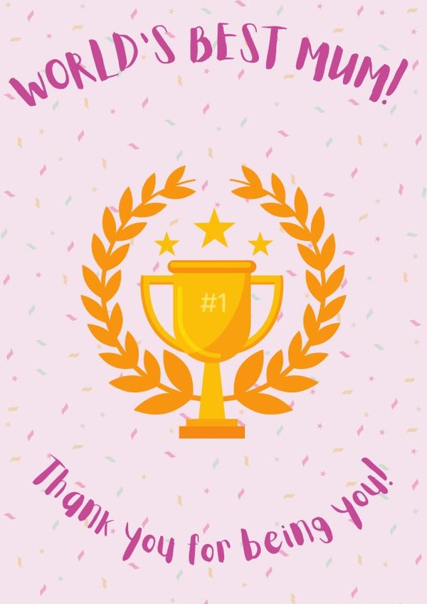 confetti best mum Mothers Day Card 21725 created by Fran Caines