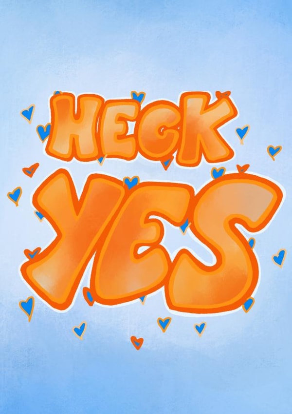 heck yes heck Congratulations Card 48428 created by Jellie Store