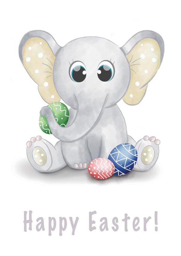 Easter baby elephant created by Ri