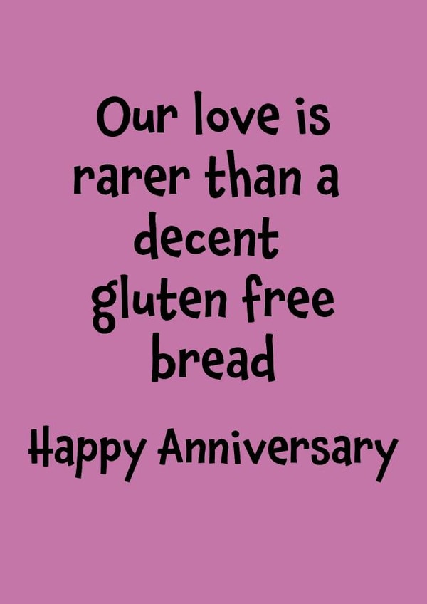 gluten free gluten Anniversary Card 15652 created by size3art