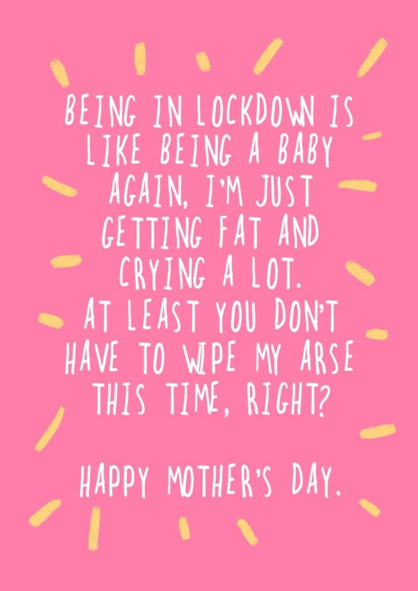 lockdown baby Mothers Day Card 48443 created by Daisy Emillo