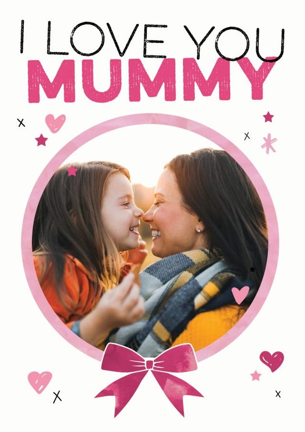 Cute Personalised Mother's Day Photo Card - I Love You Mummy created by Jon Hall Design