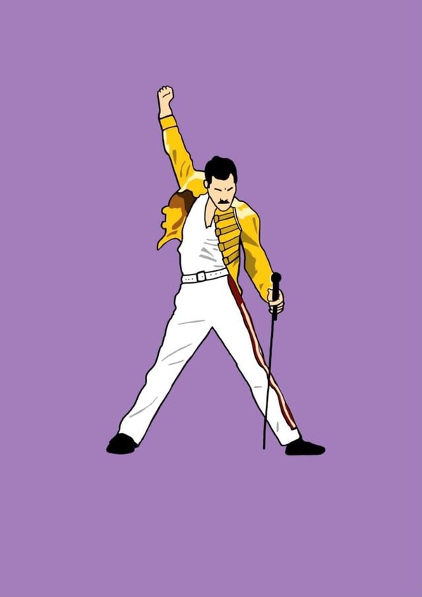 Freddie Mercury celebration card created by MisFitzPrints