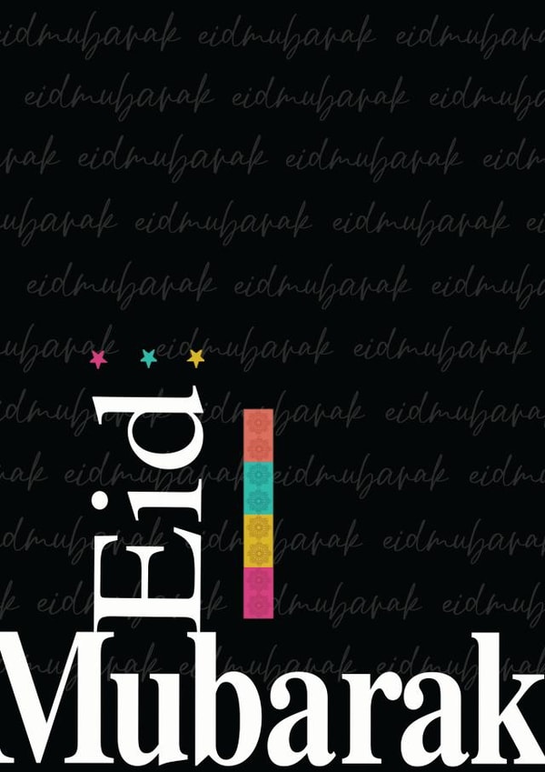 eid mubarak black and white Card 27371 created by Sabah Designs