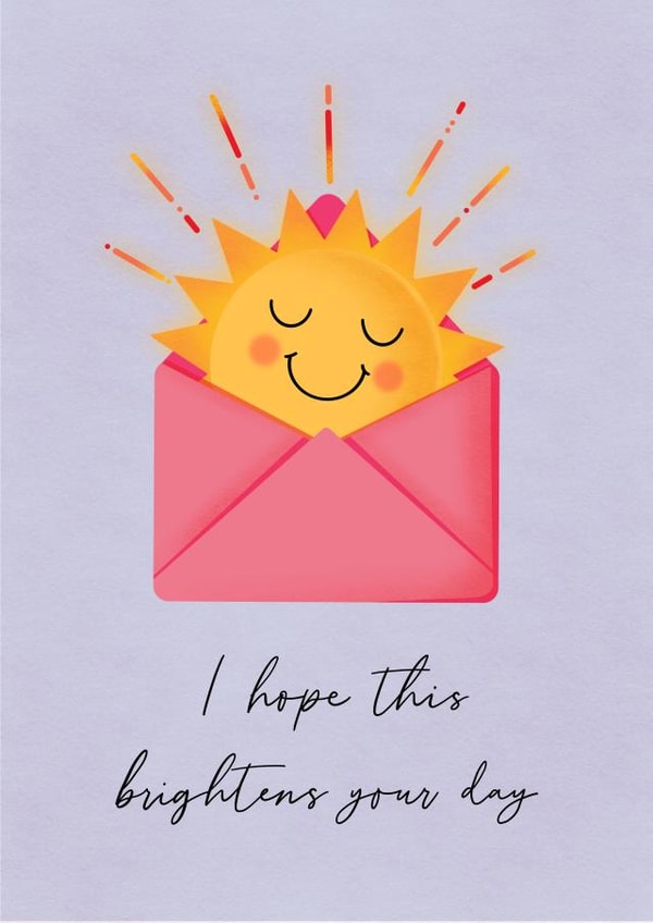 brightens your day happy card Just because Card 19761 created by Paper Jungle