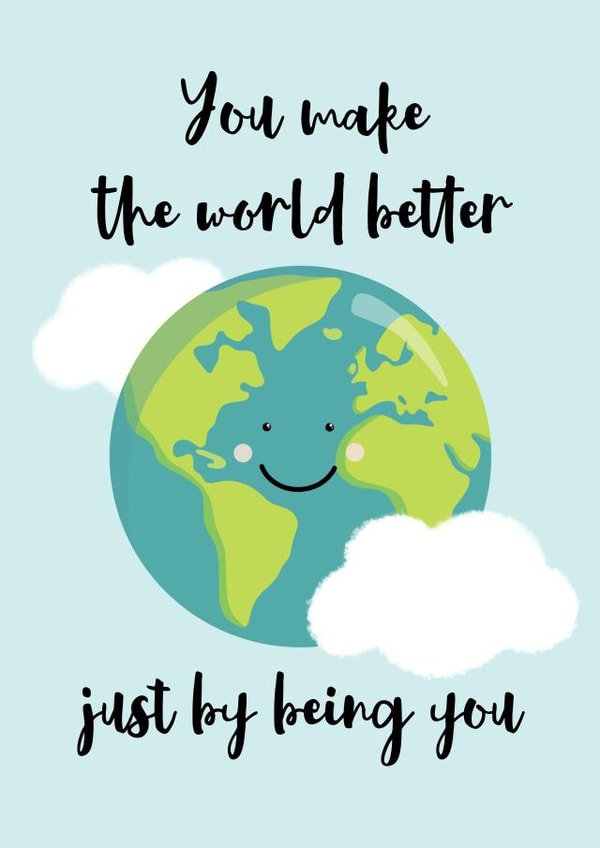 you make the world better happiness Love & Friendship Card 19763 created by Paper Jungle