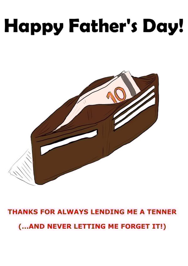 lending money Father's Day Card 43668 created by Dougie Designs