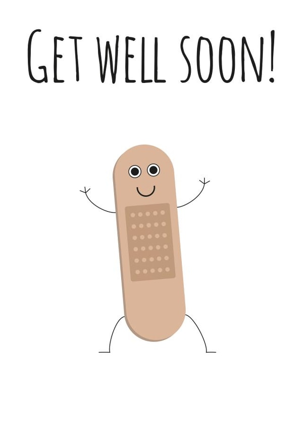 plaster soon Get Well Card 17276 created by Harriet