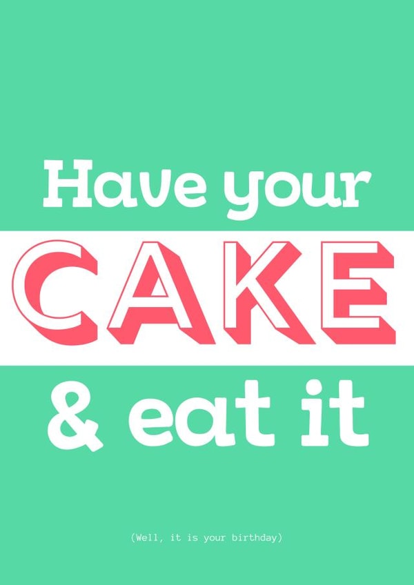 modern cake Birthday Card 11890 created by Whaley Nice Designs