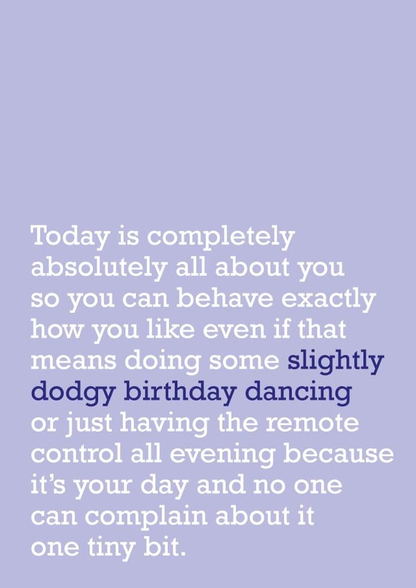 birthday for him Birthday Card 21388 created by The Right Lines