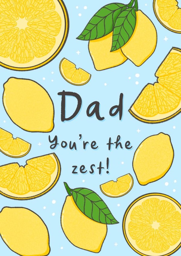 Dad birthday or fathers day funny lemon card created by The Laughing Sloth