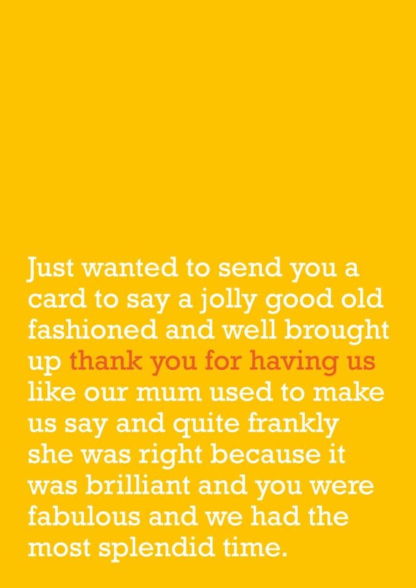 jolly jolly good Thank You Card 21398 created by The Right Lines