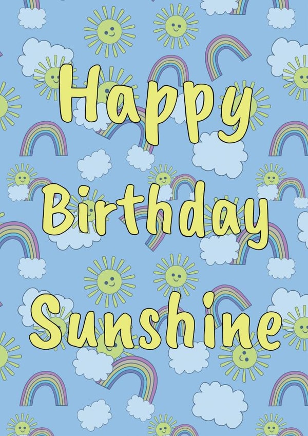 happy birthday sunshine sunshine Birthday Card 20611 created by Bec Broomhall