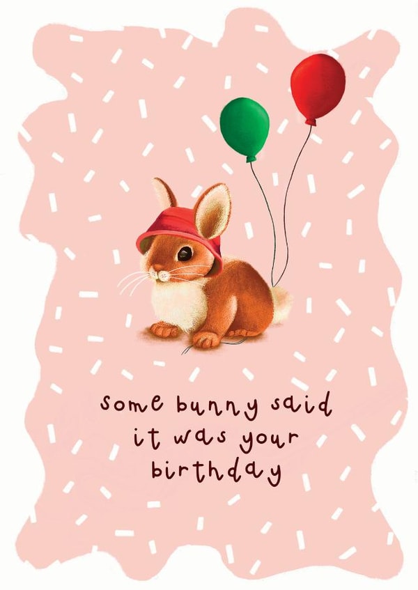 bunny bunny rabbit Birthday Card 14815 created by Hot Dog greetings