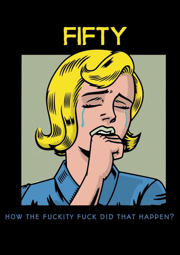 Retro/Vintage comic Birthday Card 20987 created by SIMO 08