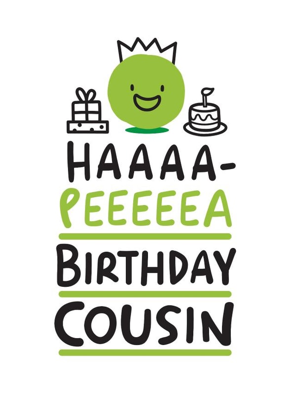 cousin pun Birthday Card 4740 created by Conor Rawson