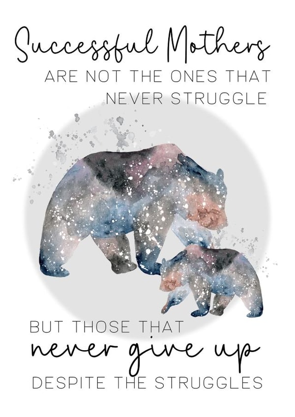 bear mother Mothers Day Card 36105 created by JJ & Roo