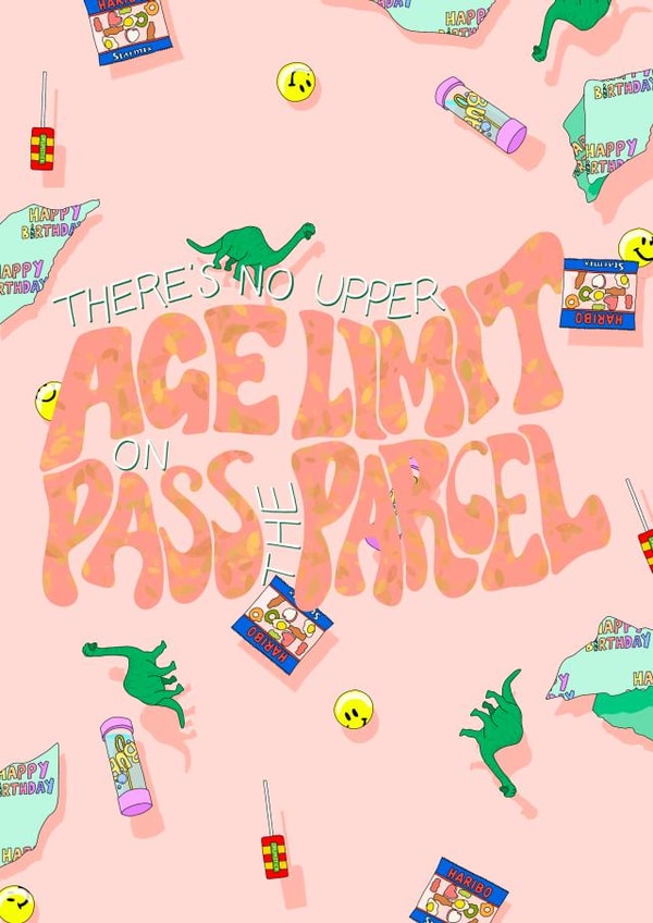 party game pass the parcel Birthday Card 18322 created by Constance Dales