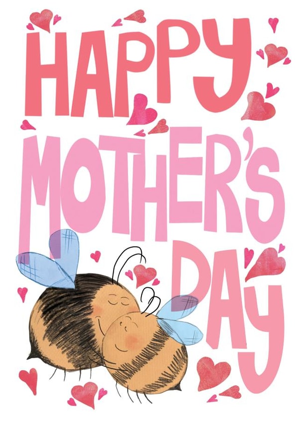 bee cute Mothers Day Card 12283 created by Half Pint Print