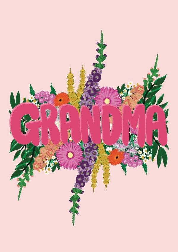 Pretty Mothers Day Card - Grandma - Flowers created by Jessica Morgan-Helliwell